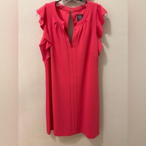 Vince Camuto Coral Dress with Ruffle Accents